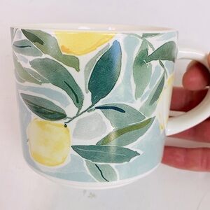Pottery Barn Rebecca Atwood Lemon Stoneware Mug 13oz